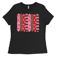 Black valentine's day brushstrokes Ladies Tee - RanaPortraitStore