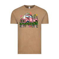 Vintage Coffee Happy Easter Day truck Vintage Tee - HowdyJamesFarm