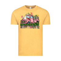 Vintage Mustard Happy Easter Day truck Vintage Tee - HowdyJamesFarm