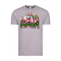 Vintage Zinc Happy Easter Day truck Vintage Tee - HowdyJamesFarm