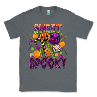 Charcoal Heather Sweet and Spooky Classic Tee - texasbilliewilder