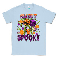 Dusty Blue Sweet and Spooky Classic Tee - texasbilliewilder