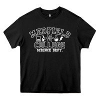 Black Medfield College Science Dept. Heavy Core Tee - minhPixels