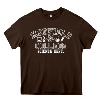 Chocolate Brown Medfield College Science Dept. Heavy Core Tee - minhPixels