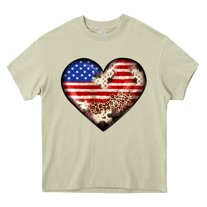 Western Usa Flag Heart Heavy Core Tee by JahusDesignShop | Teevron