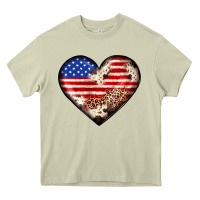 Mossy western usa flag heart Heavy Core Tee - JahusDesignShop