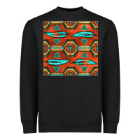 Black native american aztec seamless pattern 2 Heavyweight Sweatshirt - BundleAndBundleShop