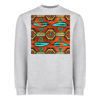 Heather Grey native american aztec seamless pattern 2 Heavyweight Sweatshirt - BundleAndBundleShop