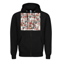 Black hot cocoa christmas cheer pattern Zipper Hoodie - CowhideDigitalArt