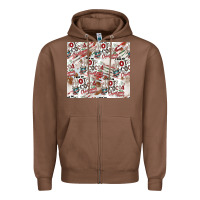 Chestnut hot cocoa christmas cheer pattern Zipper Hoodie - CowhideDigitalArt