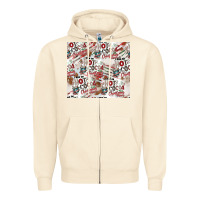 Sandshell hot cocoa christmas cheer pattern Zipper Hoodie - CowhideDigitalArt