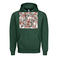 Sports Green hot cocoa christmas cheer pattern Zipper Hoodie - CowhideDigitalArt
