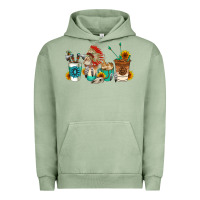 Pigment Oil Green indian coffee cups Urban Hoodie - AdoDesignShop