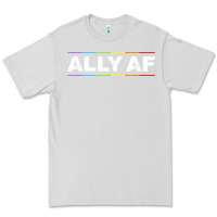 Dove Grey Ally AF Pride Rainbow Shirt  Proud LGBTQ Ally TShirt Premium Tee - minhPixels