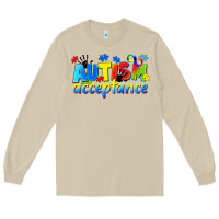 Mushroom Autism acceptance Long Sleeve Tee - CowGirlArtShop