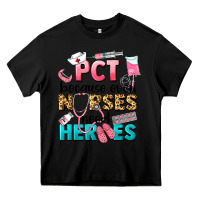 Black pct because nurses need heroes Heavy Core Tee - LillyAllenDesigns