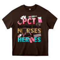 Chocolate Brown pct because nurses need heroes Heavy Core Tee - LillyAllenDesigns