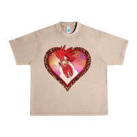 French Oak valentines day rooster with leopard heart Urban Heavy Tee - RanaPortraitStore