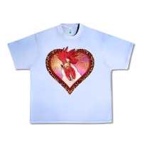 Grape Ice valentines day rooster with leopard heart Urban Heavy Tee - RanaPortraitStore