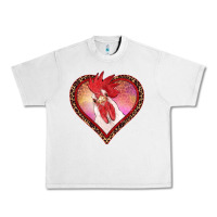 Lunar Rock valentines day rooster with leopard heart Urban Heavy Tee - RanaPortraitStore