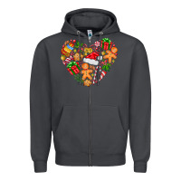 Love Christmas  Heart Zipper Hoodie | Teevron