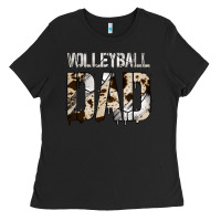 Black Volleyball Dad Ladies Tee - Bettercallsaul