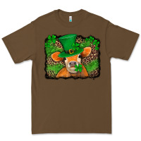 Cacao st patricks orange cow with leopard background Premium Tee - Jasminsmagicworld