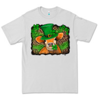 Dove Grey st patricks orange cow with leopard background Premium Tee - Jasminsmagicworld