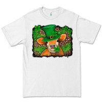 White st patricks orange cow with leopard background Premium Tee - Jasminsmagicworld