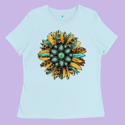 Gemstone Sunflower Ladies Tee Designed By Bettercallsaul