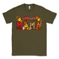 Army Green softball mama Classic Tee - Jasminsmagicworld