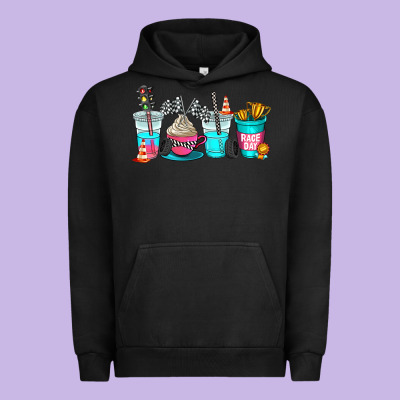 Race Day Coffe Cup Urban Hoodie Designed By Adodesignshop
