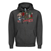 Charcoal Heather I Run Hot Cocoa And Christmas Cheer Zipper Hoodie - CowhideDigitalArt