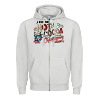 Dove Grey I Run Hot Cocoa And Christmas Cheer Zipper Hoodie - CowhideDigitalArt