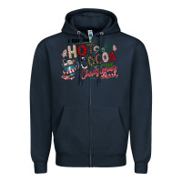 Navy I Run Hot Cocoa And Christmas Cheer Zipper Hoodie - CowhideDigitalArt