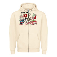 Sandshell I Run Hot Cocoa And Christmas Cheer Zipper Hoodie - CowhideDigitalArt