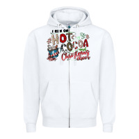 White I Run Hot Cocoa And Christmas Cheer Zipper Hoodie - CowhideDigitalArt