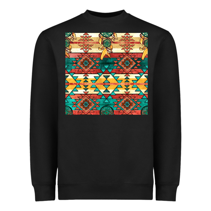 Native American Aztec Seamless Pattern Heavyweight Sweatshirt by BundleAndBundleShop | Teevron