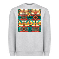 Heather Grey native american aztec seamless pattern Heavyweight Sweatshirt - BundleAndBundleShop