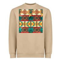 Mushroom native american aztec seamless pattern Heavyweight Sweatshirt - BundleAndBundleShop
