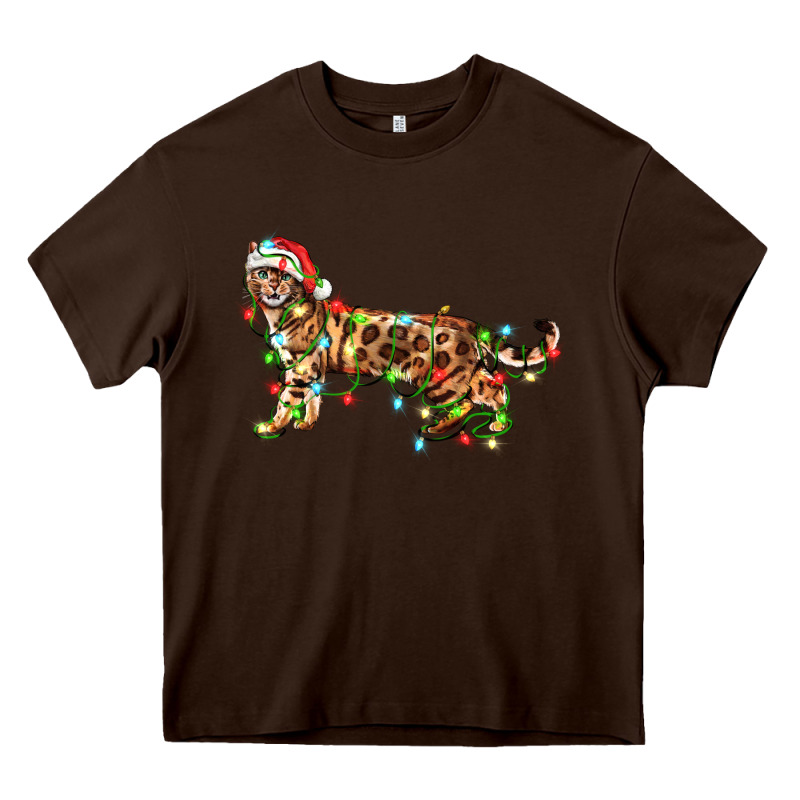 Christmas Bengal Cat Heavy Core Tee by LillyAllenDesigns | Teevron