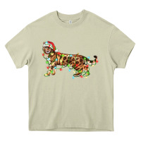 Mossy christmas bengal cat Heavy Core Tee - LillyAllenDesigns