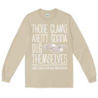 Mushroom Clam Diggers Funny Quote Gift Long Beach Peninsula Long Sleeve Tee - minhPixels