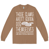Toasted Coconut Clam Diggers Funny Quote Gift Long Beach Peninsula Long Sleeve Tee - minhPixels