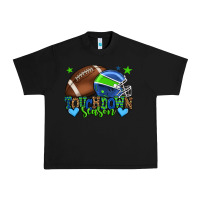 Black Touchdown season American football green and blue Urban Heavy Tee - HowdyJamesFarm