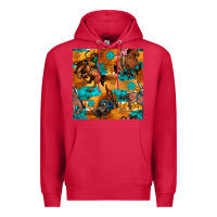 Cardinal cowboy rodeo seamless pattern Premium Hoodie - BundleAndBundleShop