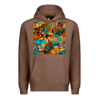 Chestnut cowboy rodeo seamless pattern Premium Hoodie - BundleAndBundleShop