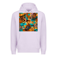 Lilac cowboy rodeo seamless pattern Premium Hoodie - BundleAndBundleShop