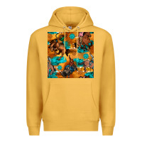 Mustard cowboy rodeo seamless pattern Premium Hoodie - BundleAndBundleShop