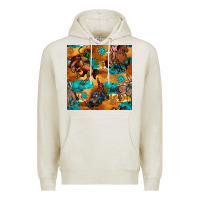 Oatmeal Heather cowboy rodeo seamless pattern Premium Hoodie - BundleAndBundleShop